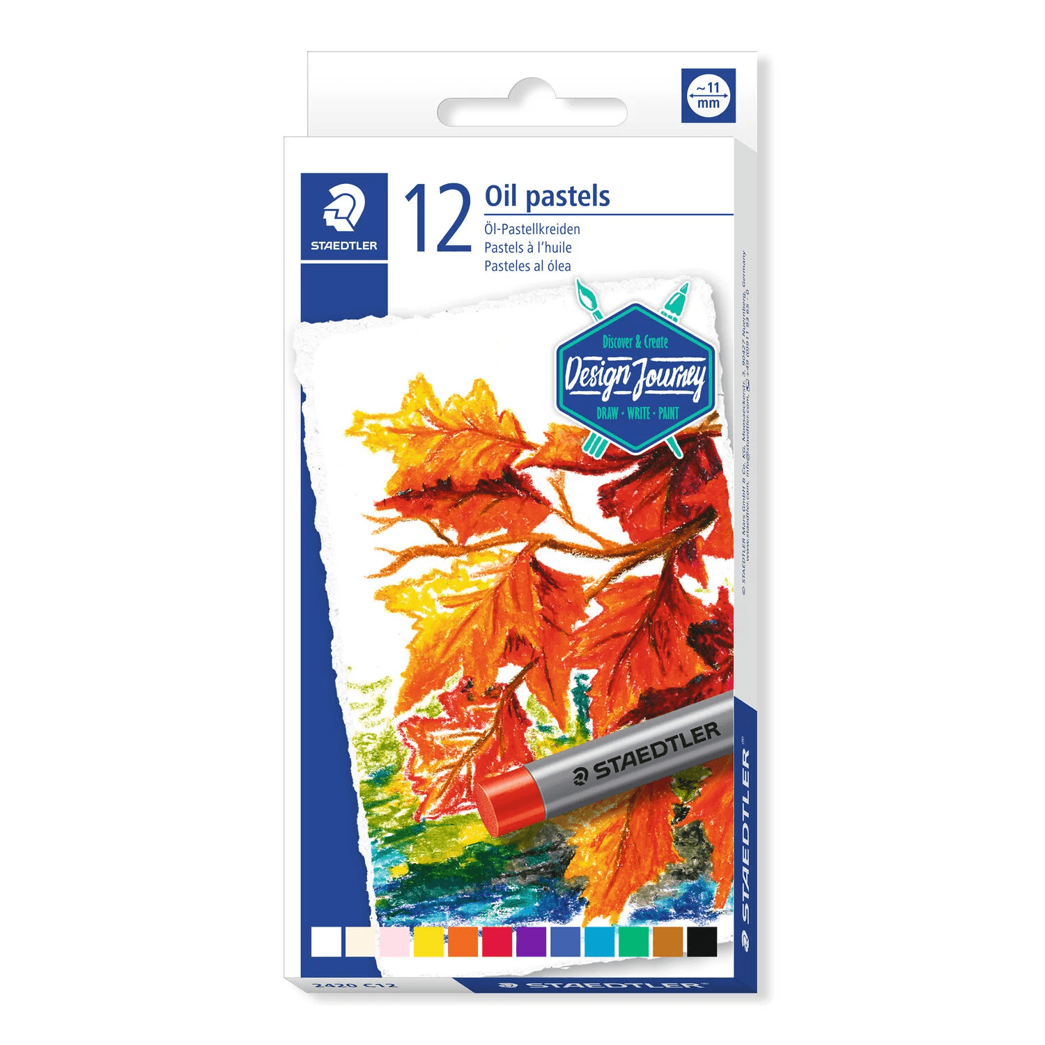 GIS PASTEL AL OLEO CAJA C/12 PIEZAS 2420 C12 MC. STAEDTLER 2023